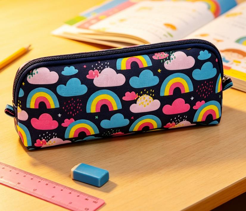 Rainbow Cloud Printed Pencil Case (5193)