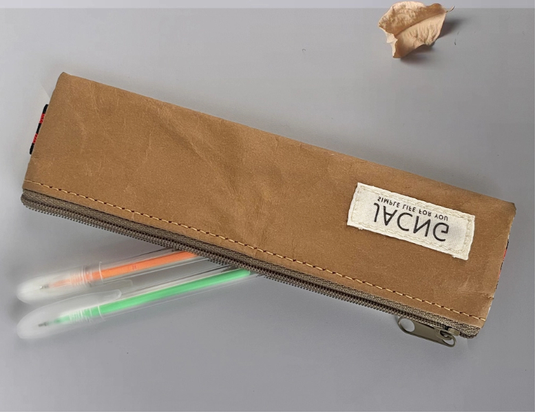 Washable Kraft Paper Minimalist Pencil Case – Durable, Stylish & Eco-Friendly