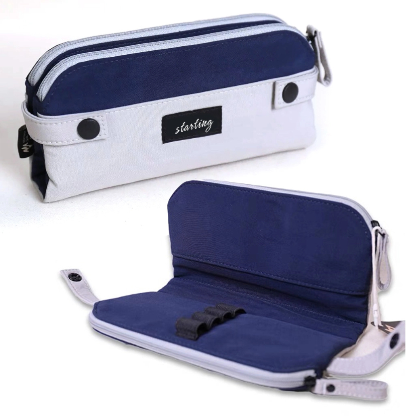 Fun & Stylish Color-block Pencil Case