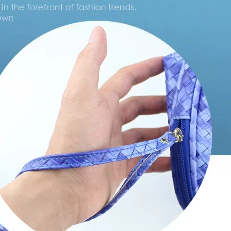 Simple hand-held cosmetic bag made of PU leather