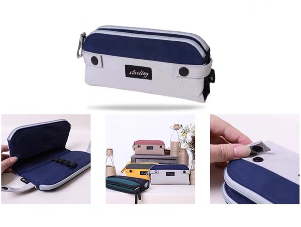 Fun & Stylish Color-block Pencil Case
