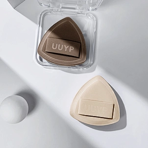 Rubycell Triangle Shaped Soft Dry/Wet Powder Puff Container Stylish Latex Makeup Foundation Sponge with Bag for Facial