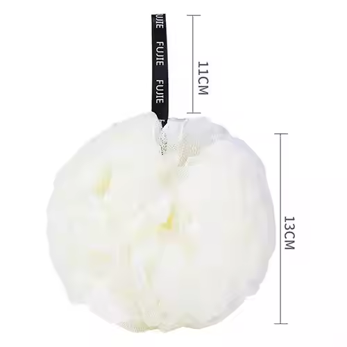 white bath loofah,shower ball,shower sponge;bath flower