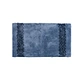 Soft Blue Bath Mat - Black Woven Accent Strips High Absorbency Anti - Slip Durable for Daily Use in Bathrooms Jacquard Mat