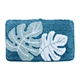 Blue rectangular plush floor mat
Water absorption and dirt resistance
antiskid
Plant patterns
blue