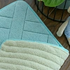 Double Sided Use Bathroom Mat Skin-friendly Comfortable Floor Mat Embroidery Quilting Polyester Super Absorbent Foot Mat