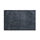 Grey Simple Line Cushioned Leaf Pattern Floor Mat Microfiber & TPE Edging Design Thin Absorbent Non-Slip Bathroom Mat