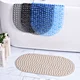 PVC Transparent Non-slip Bathroom Mat Ellipse Multi-Suction Cups Anti-Bacteria Bathtub Mat