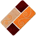 Small Machine Hand-sewn Non-slip Latex Floor Mats for Bathrooms Microfiber Jacquard Mats