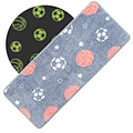 RTS Luminous Flannel Football Safe Non-toxic Bedroom Floor Mat Backing PVC Anti slip Sponge Bathroom Floor Mat