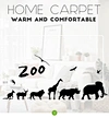 Polyester Fiber Strong Absorbent Doormat Animal Print Rectangle Floor Mat Entry Mat