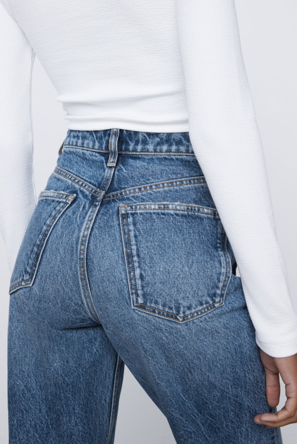 cropped slim straight jeans