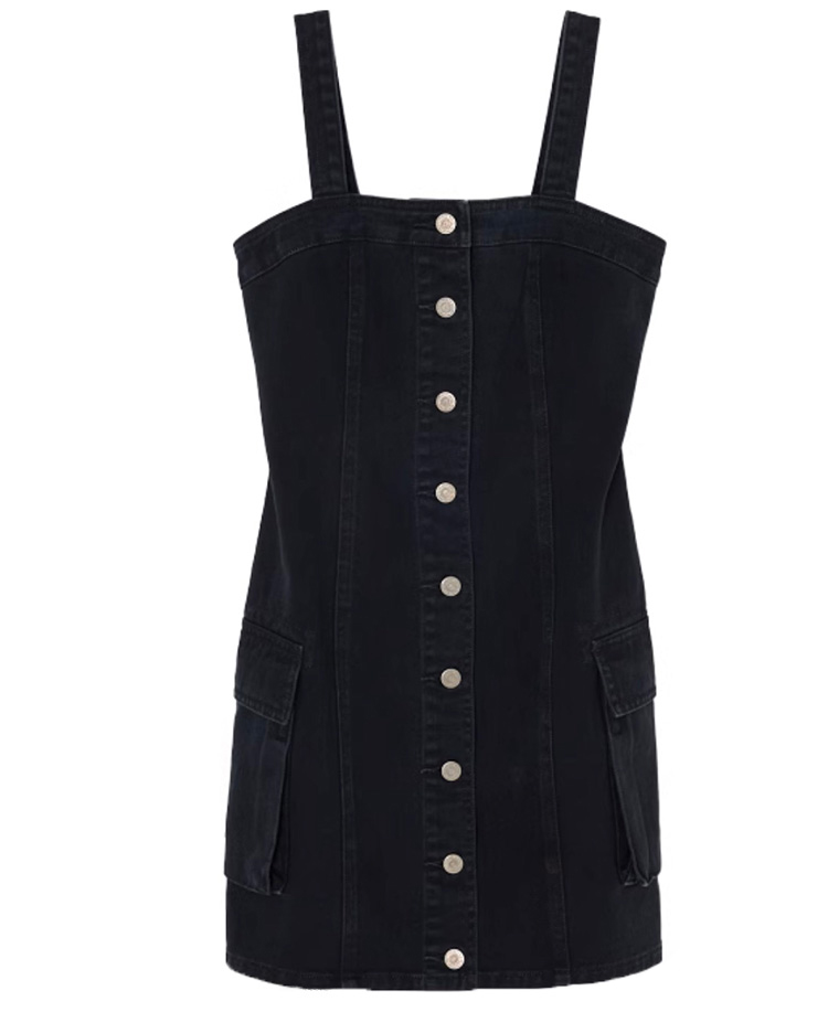 white denim halter dress