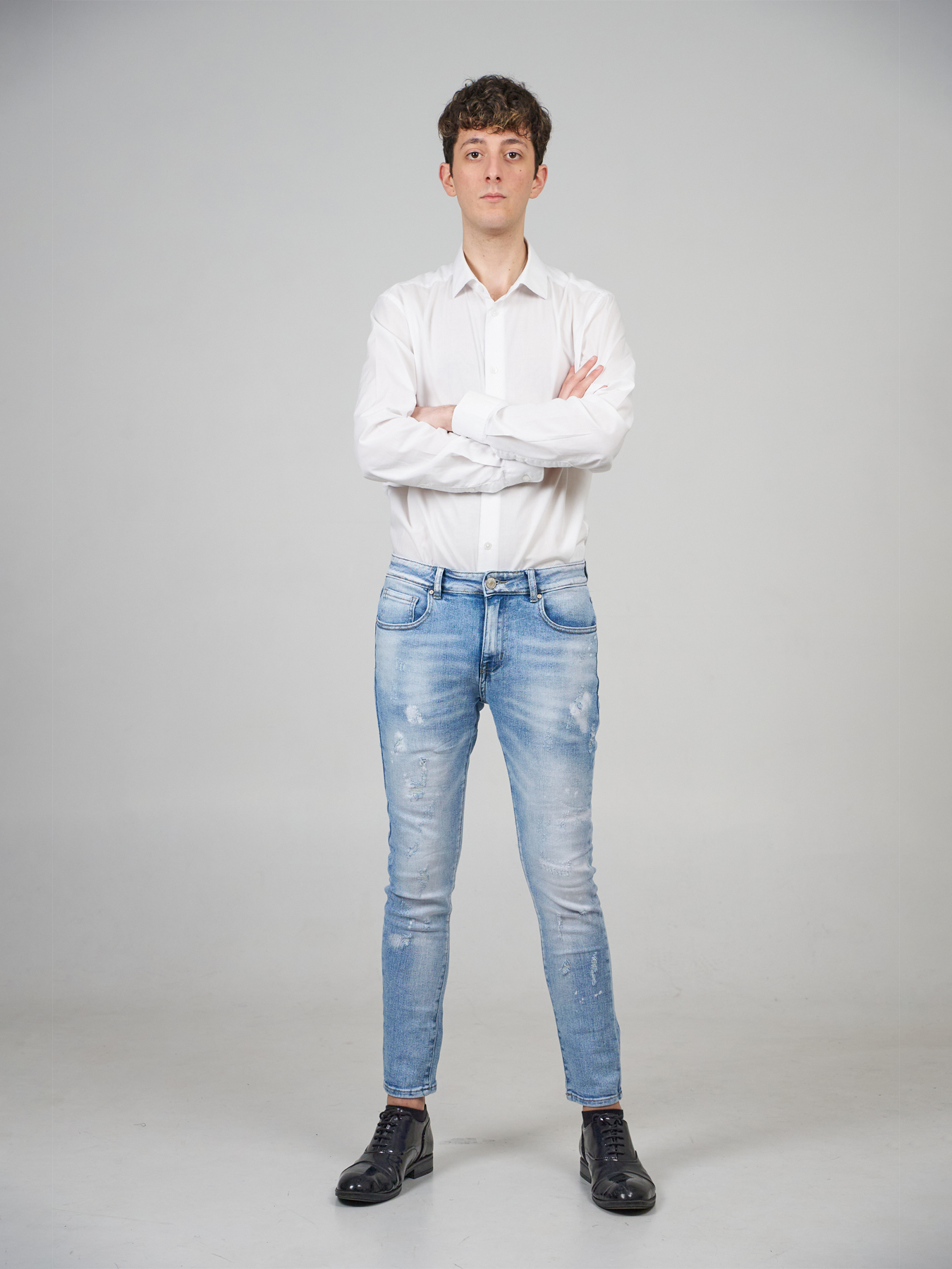 men's slim cropped jeans