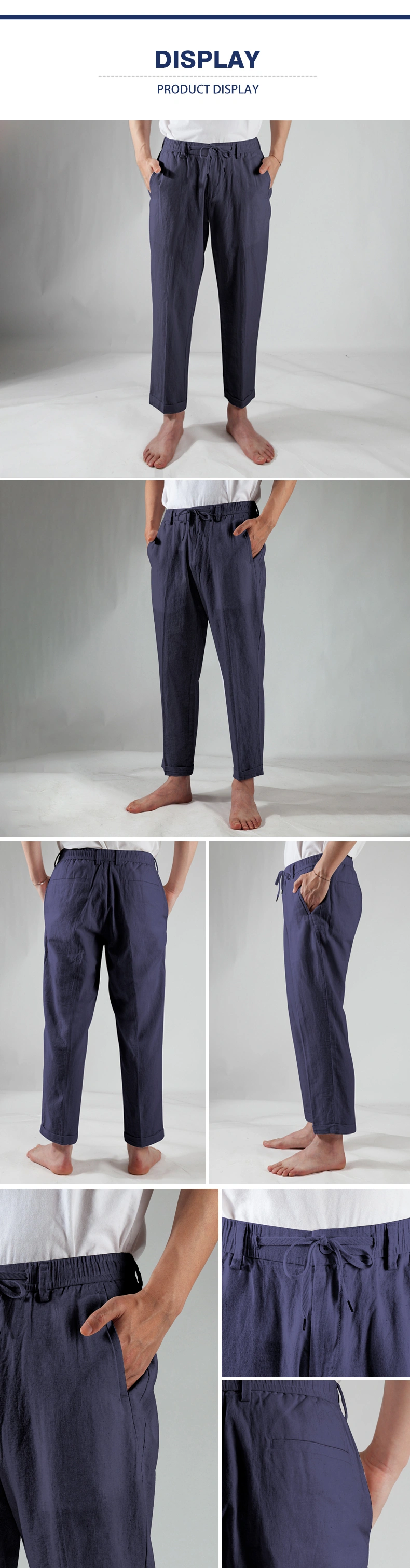 mens dark brown linen pants