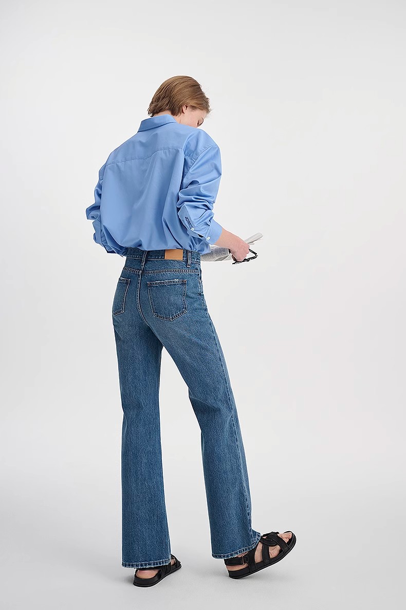 high loose flared jeans