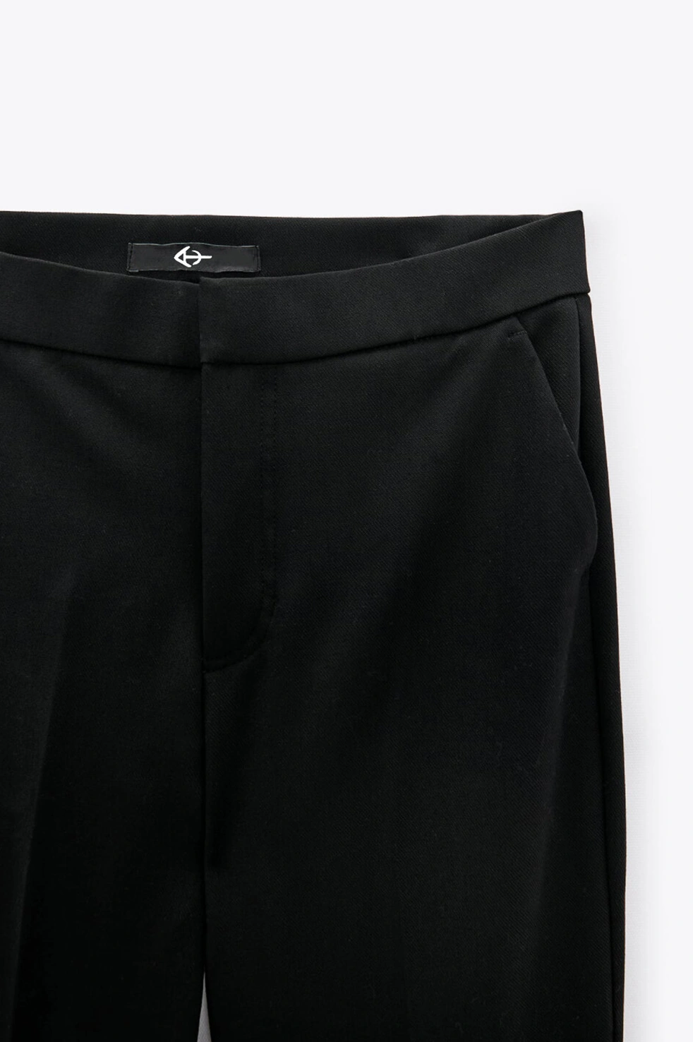 black bootcut trousers short leg
