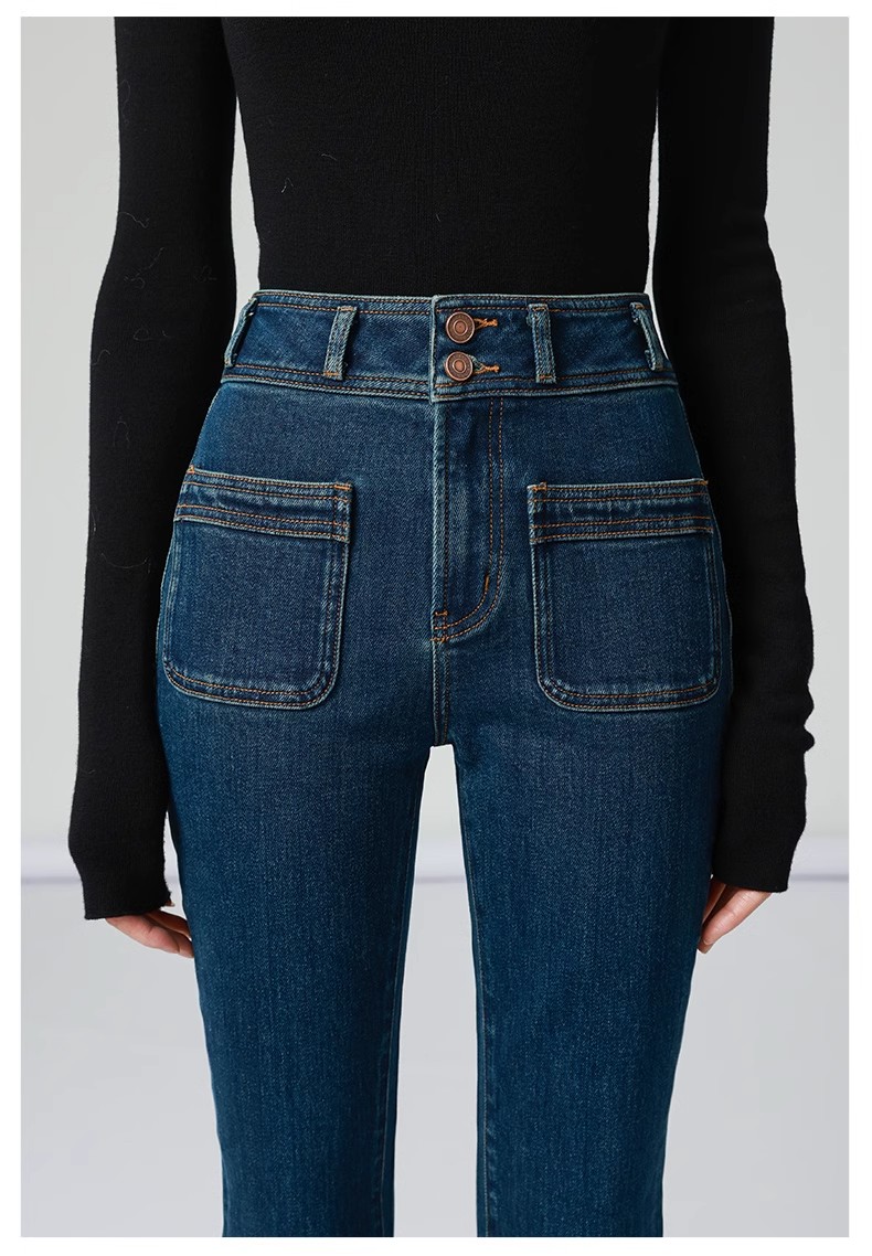 women's high waisted bell bottom jeans
