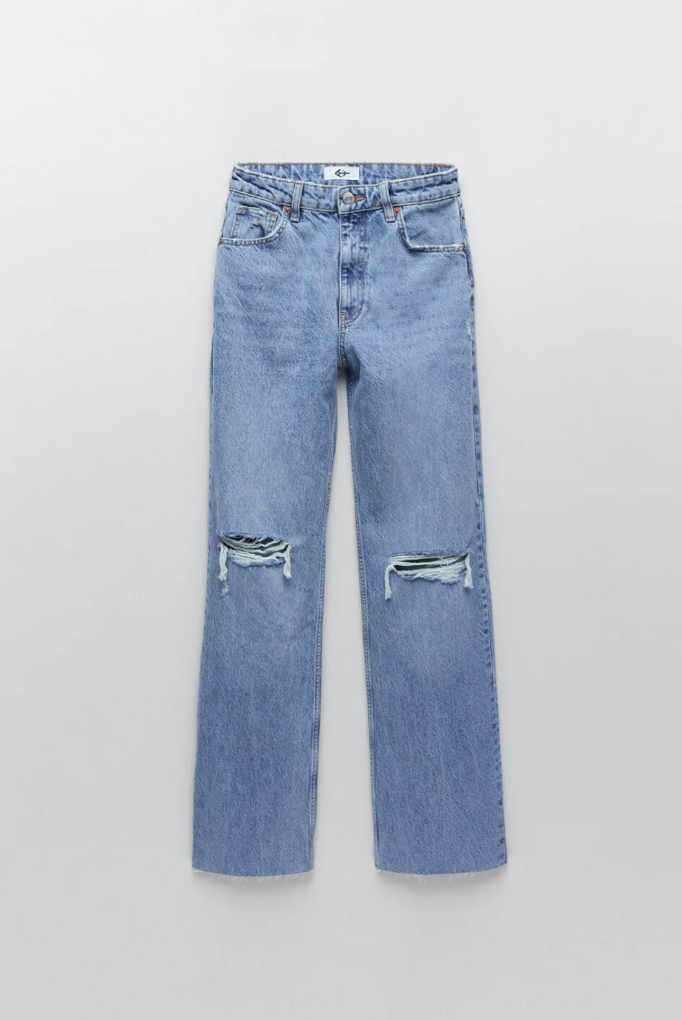 white straight jeans