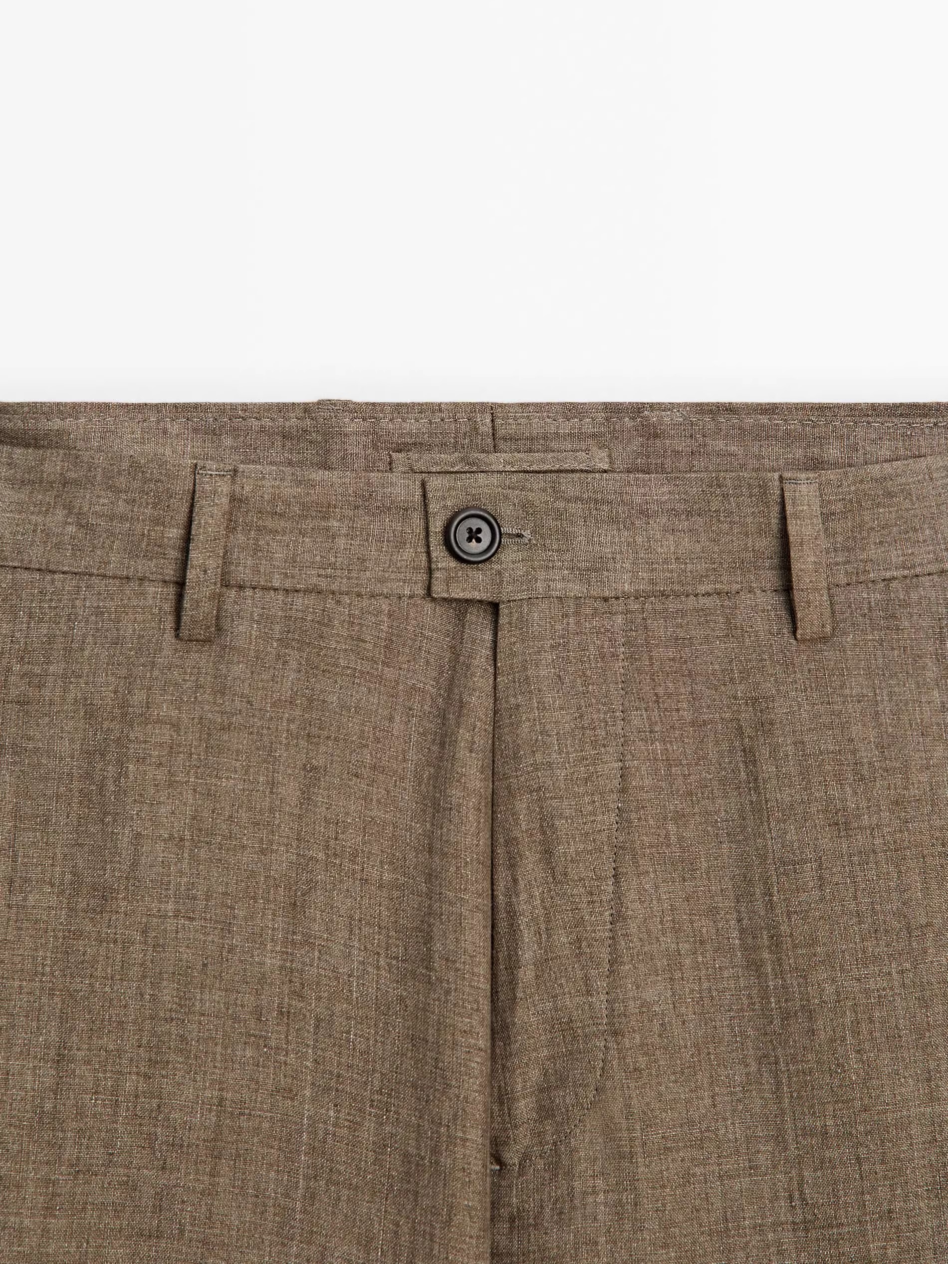 navy linen suit trousers