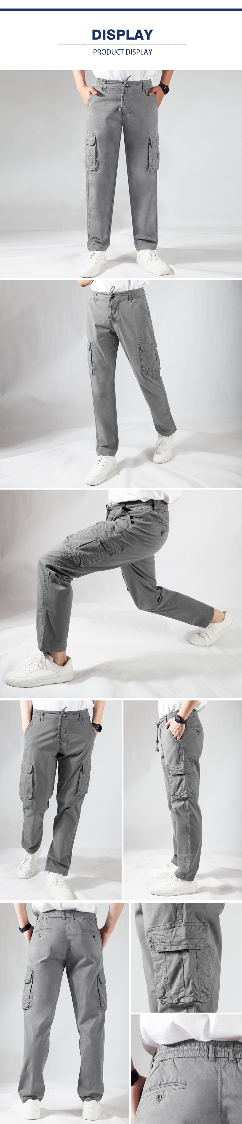 slim fit khaki cargo pants