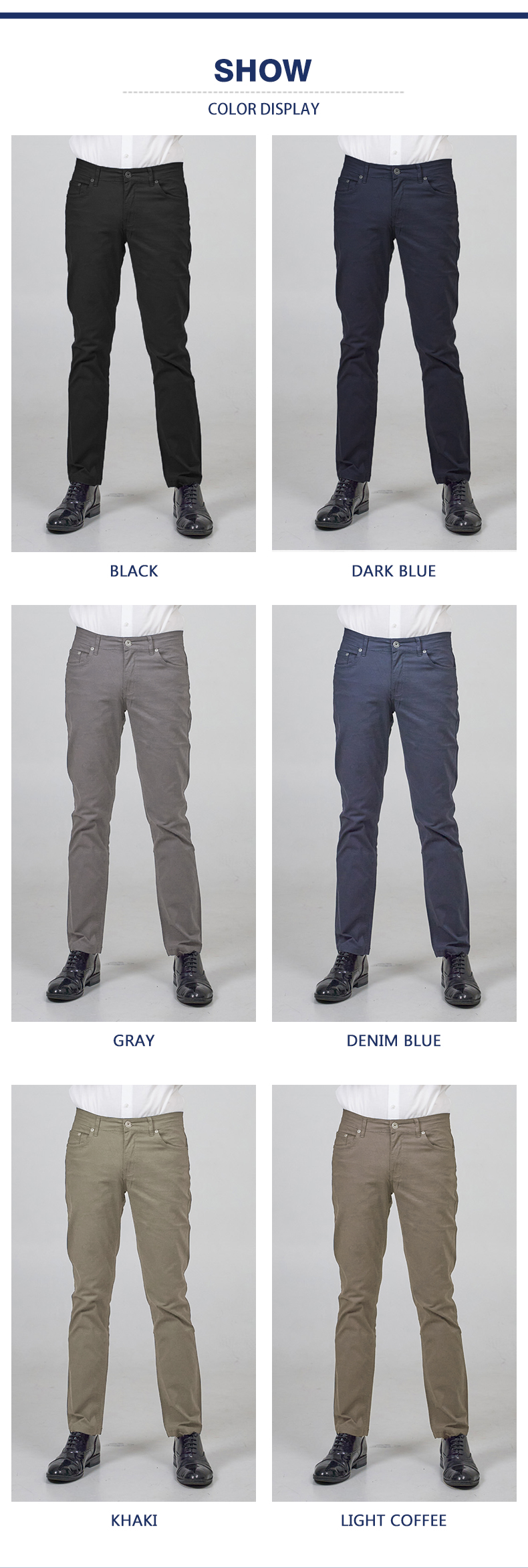 black 5 pocket trousers
