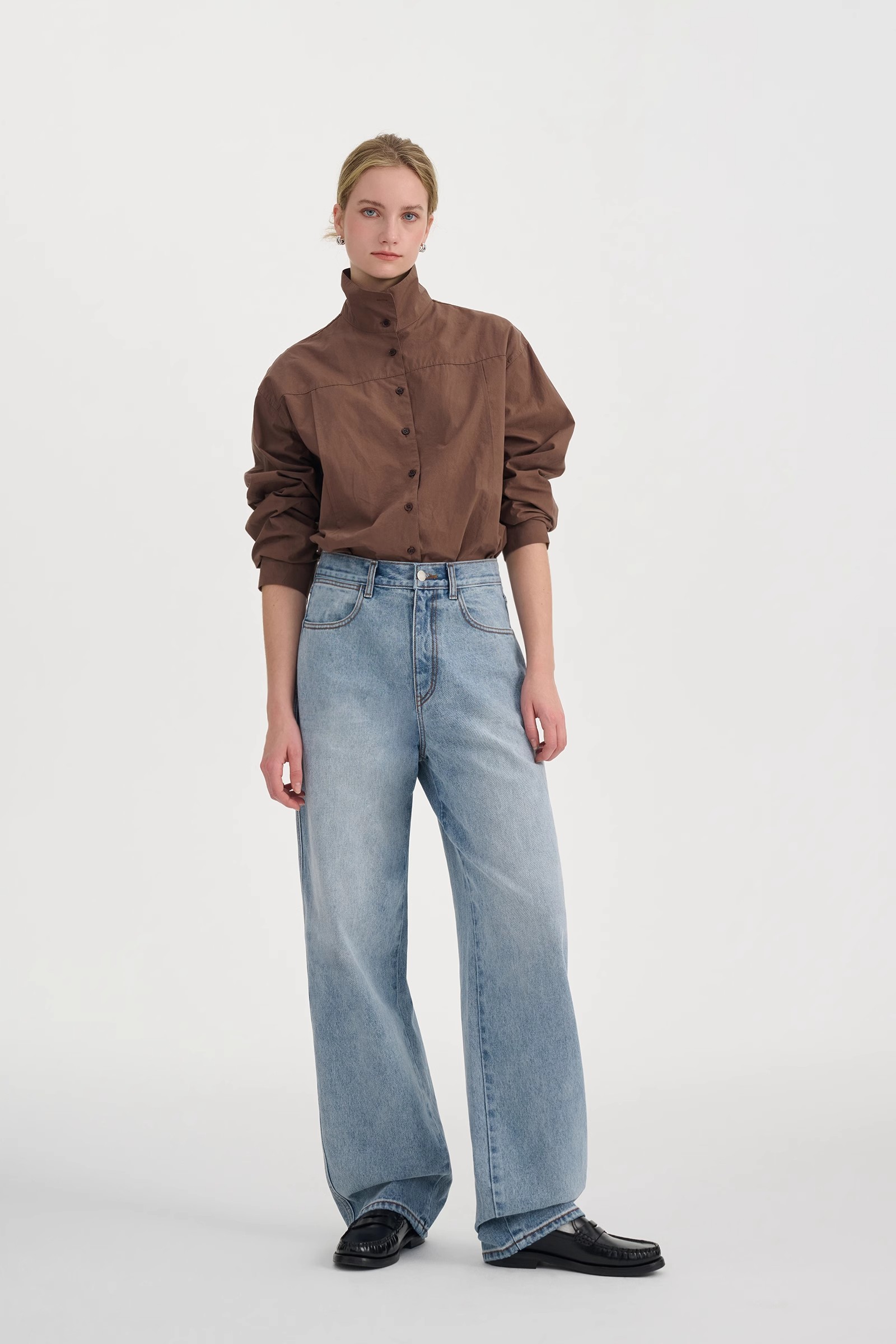 straight wide leg jeans