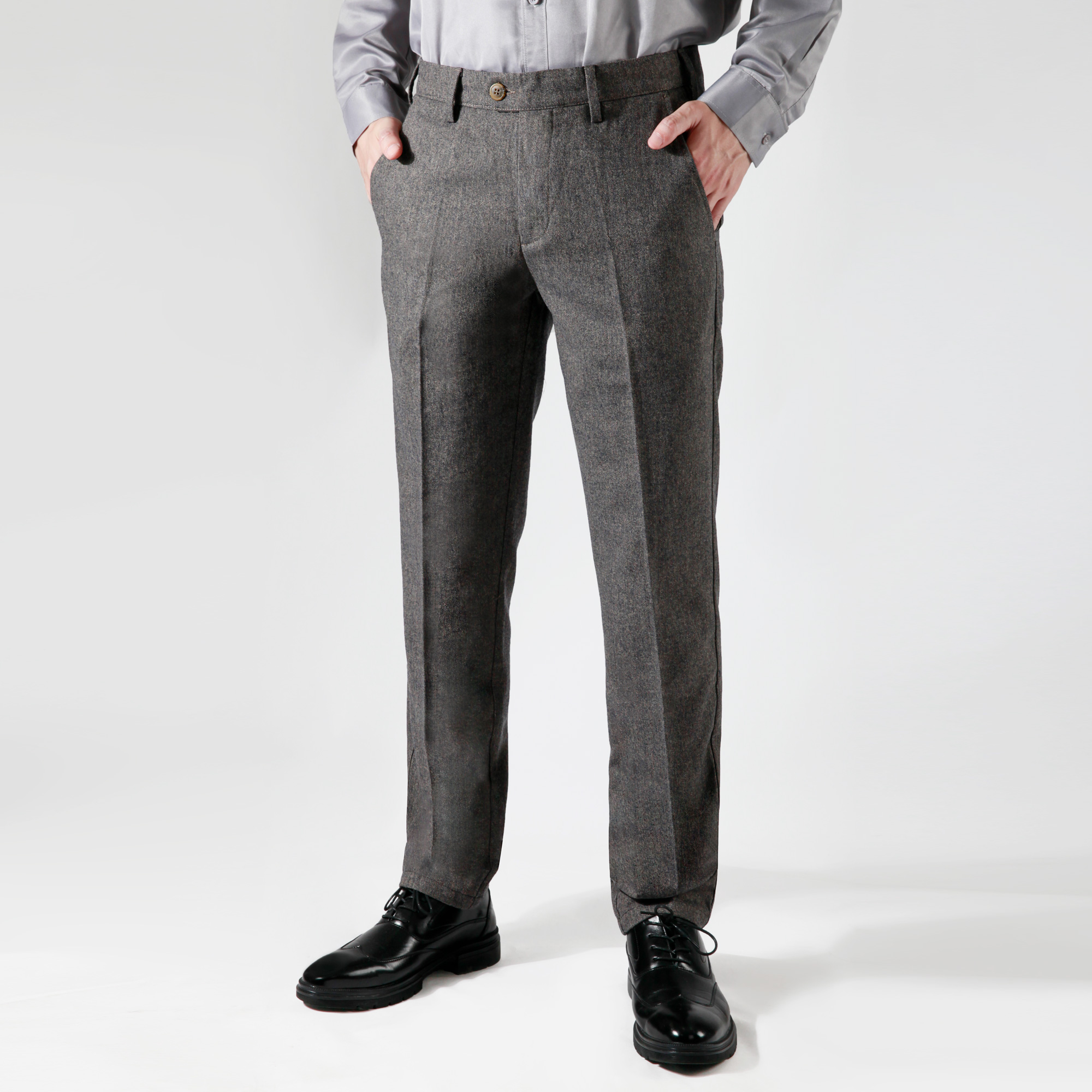 mens pleated tapered pants