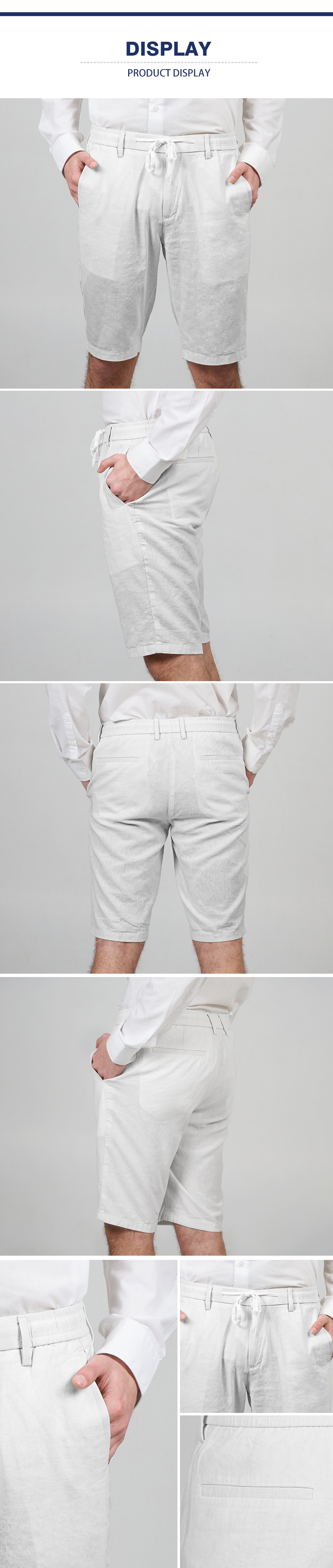 mens linen drawstring