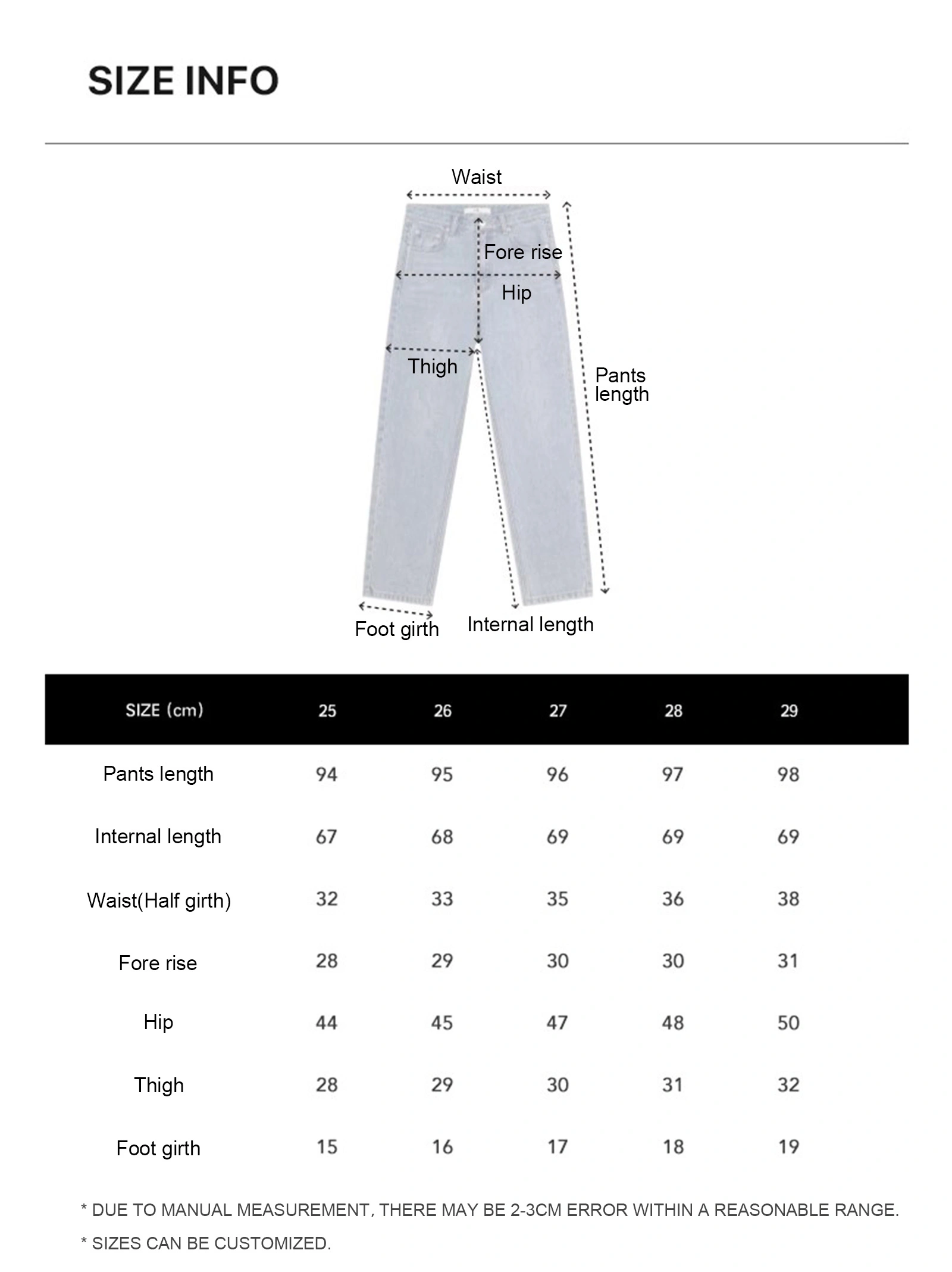 wide leg and straight leg jeans