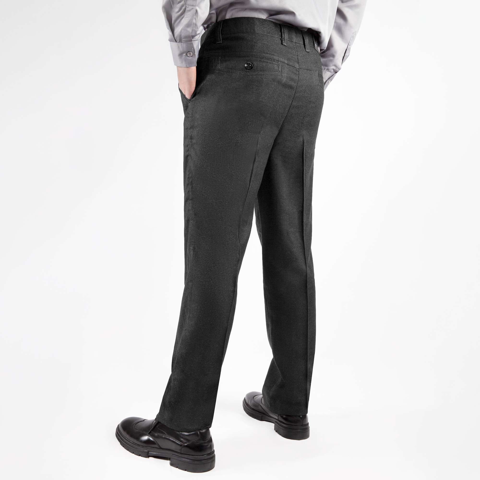 slim fit wool trousers