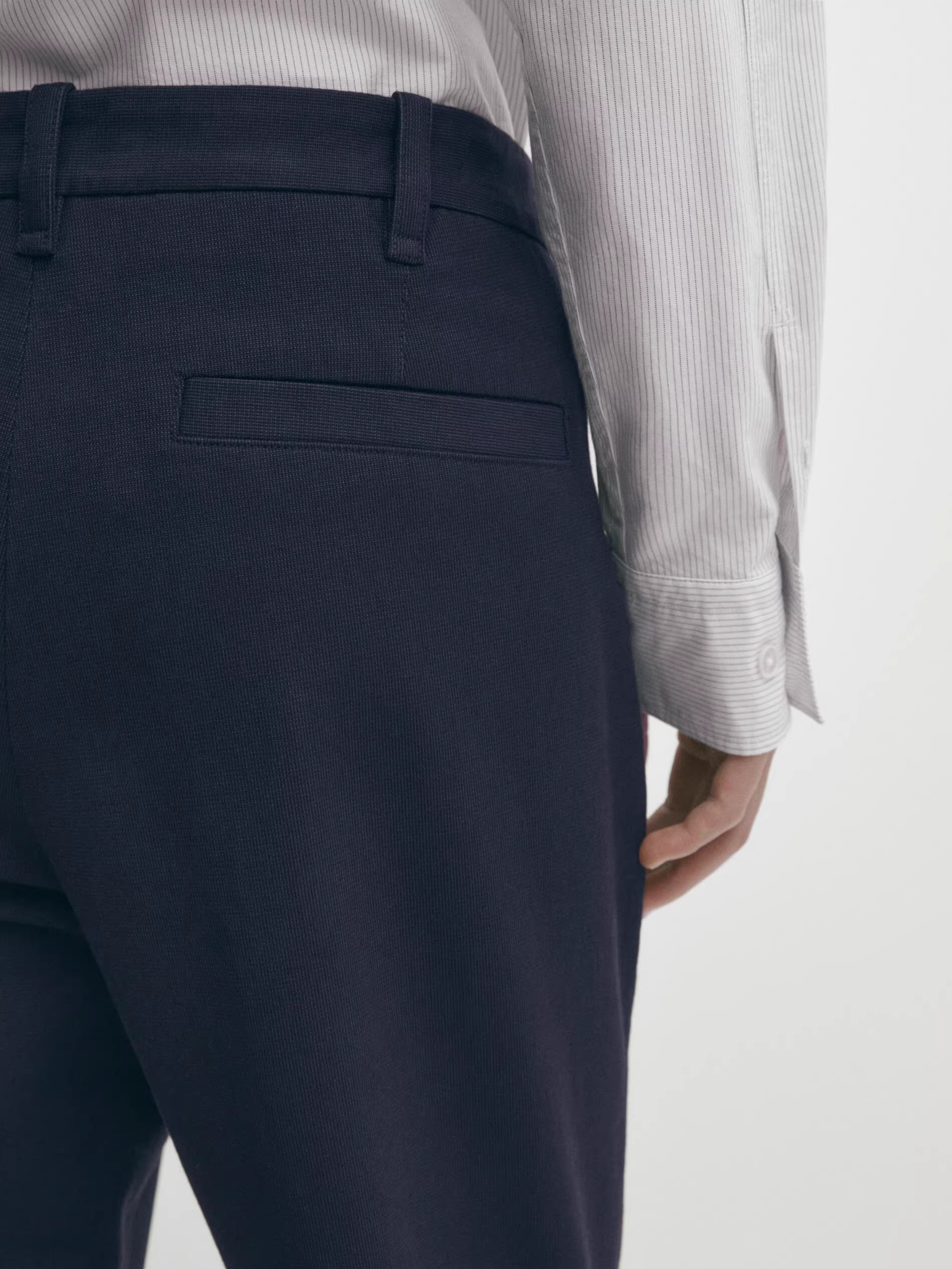 high waisted linen tapered pants