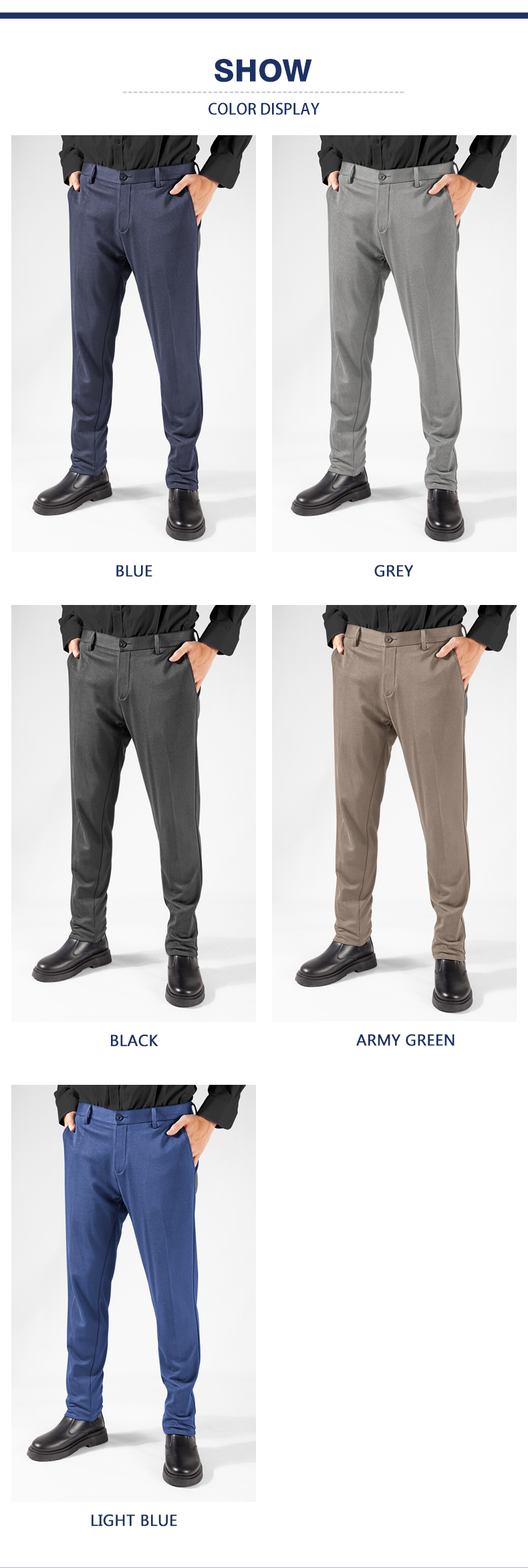 black dress pants tapered