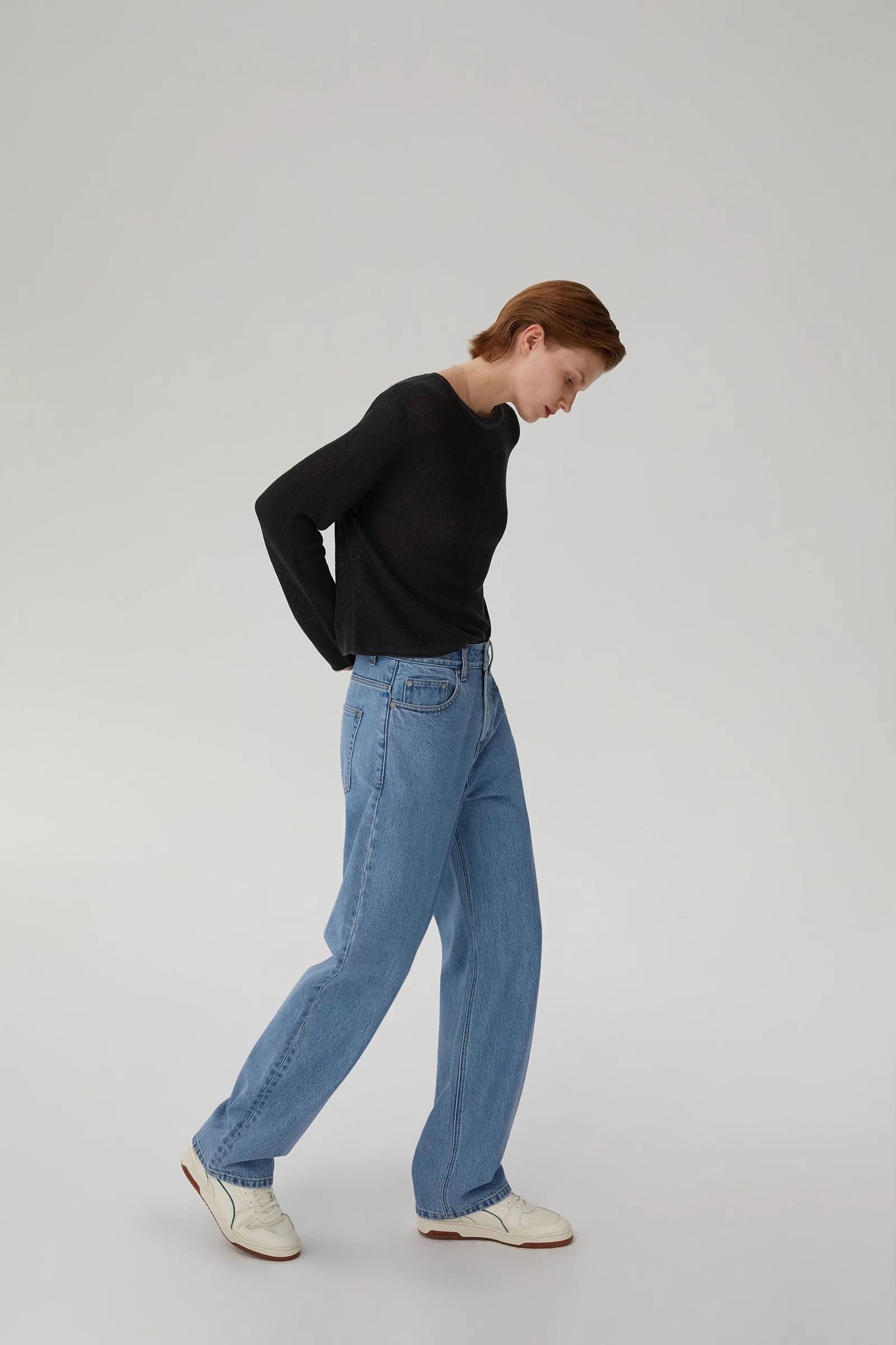 baggy jeans with elastic waistband