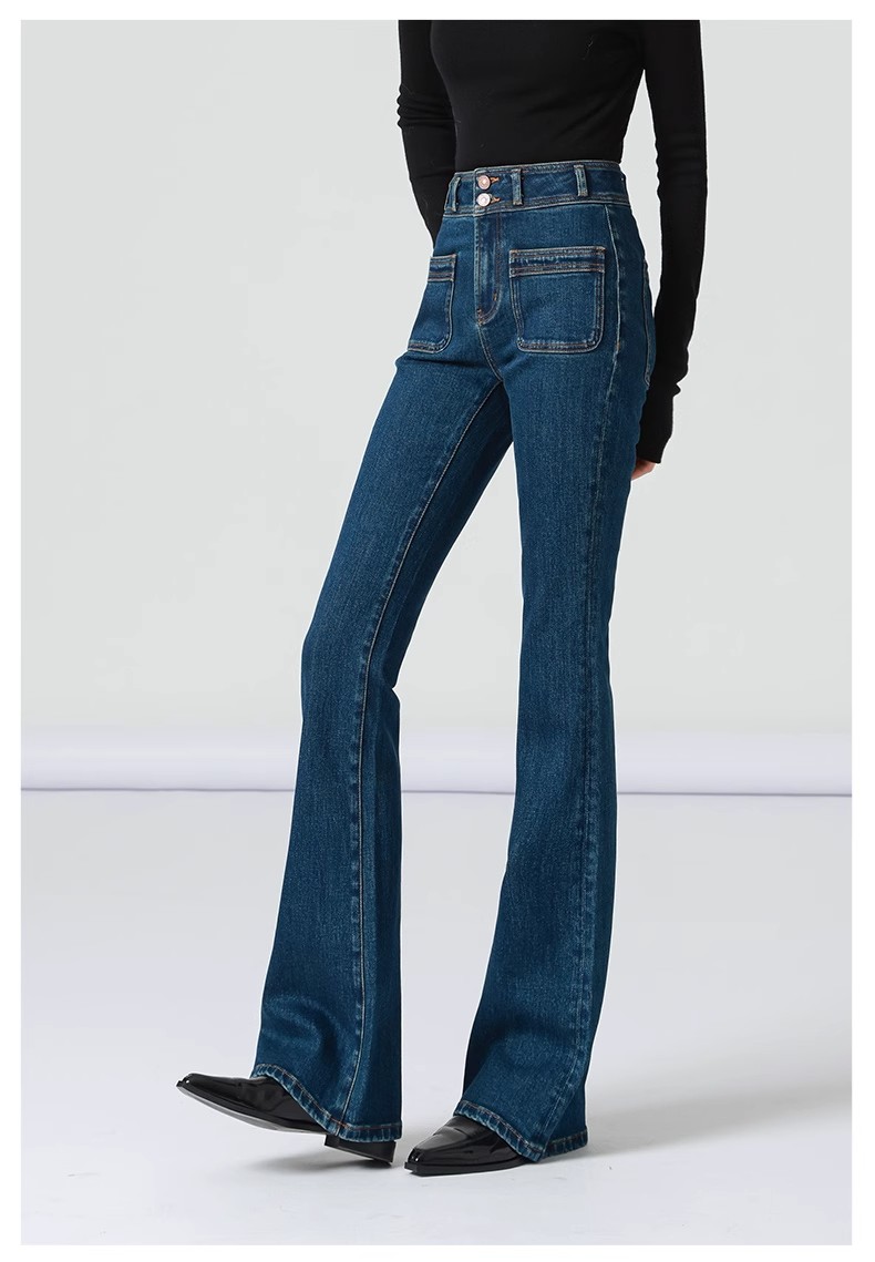 high rise bell bottom jeans for women