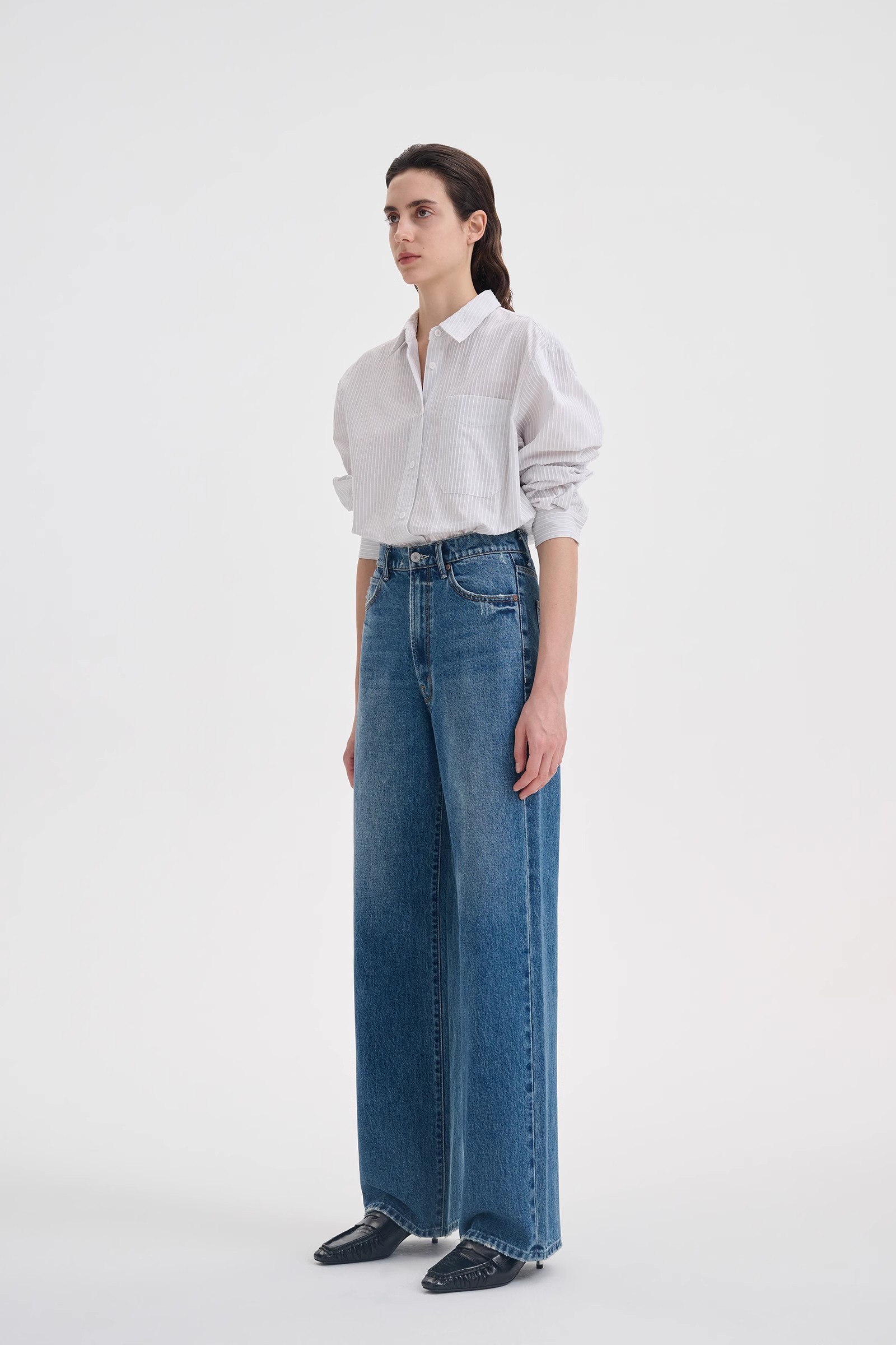 curvy wide leg jeans