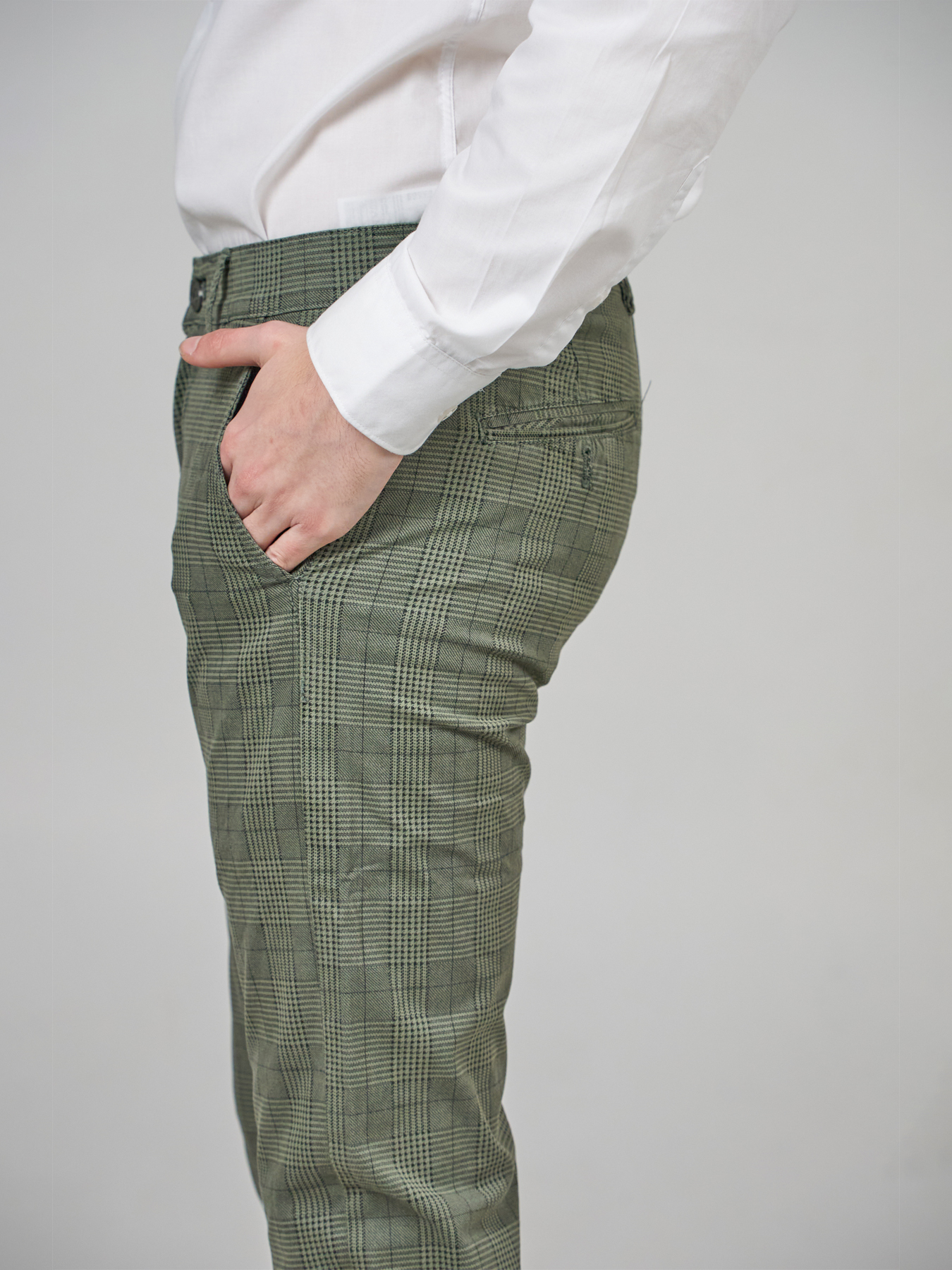 checkered chinos