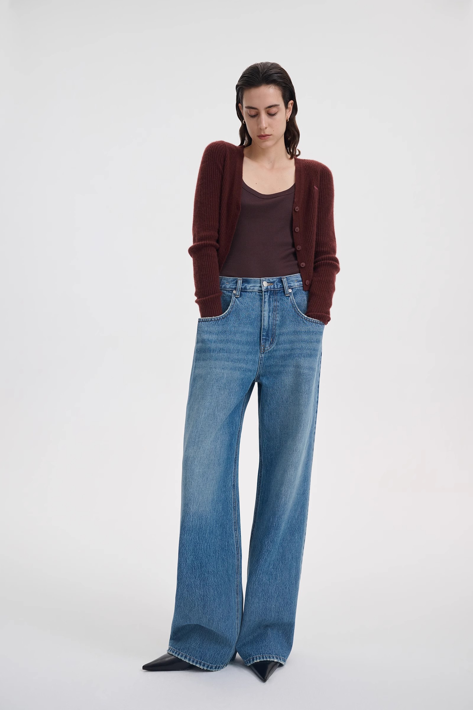 high rise flare jeans women