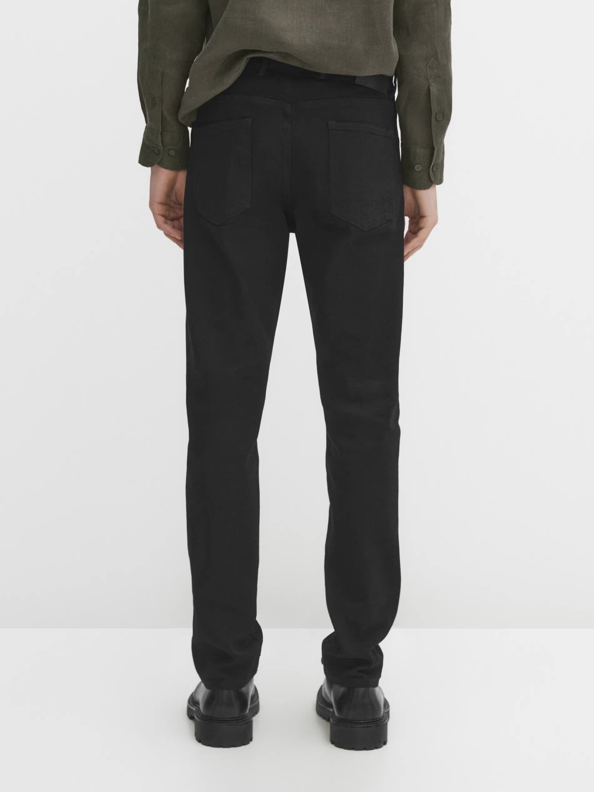 straight leg jeans men black