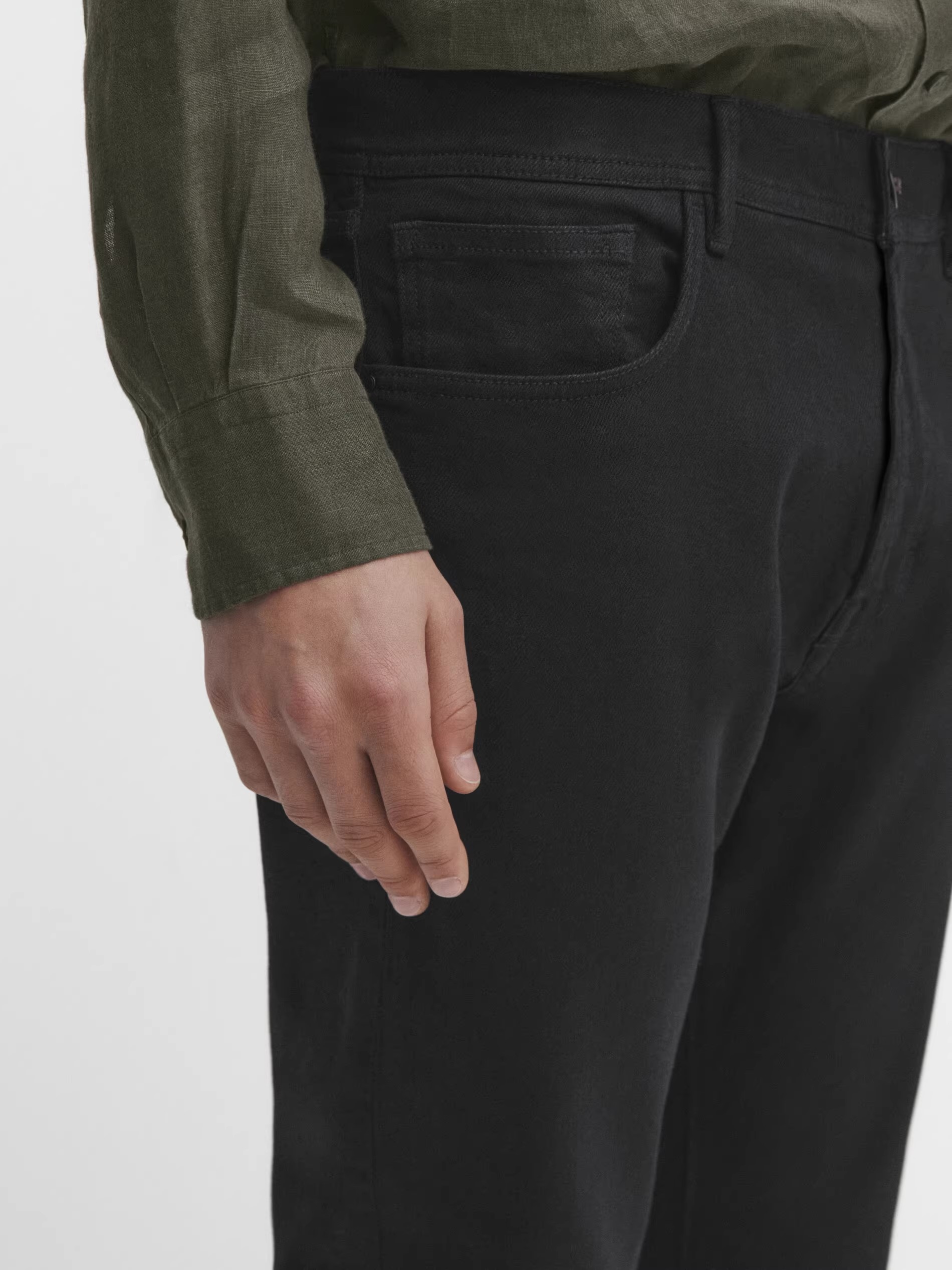 straight leg mens black jeans