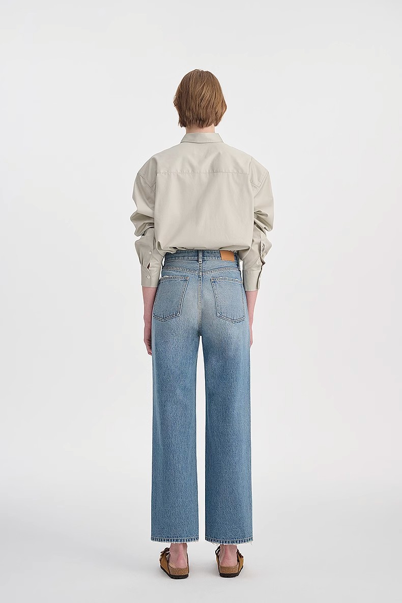 light pink straight leg jeans