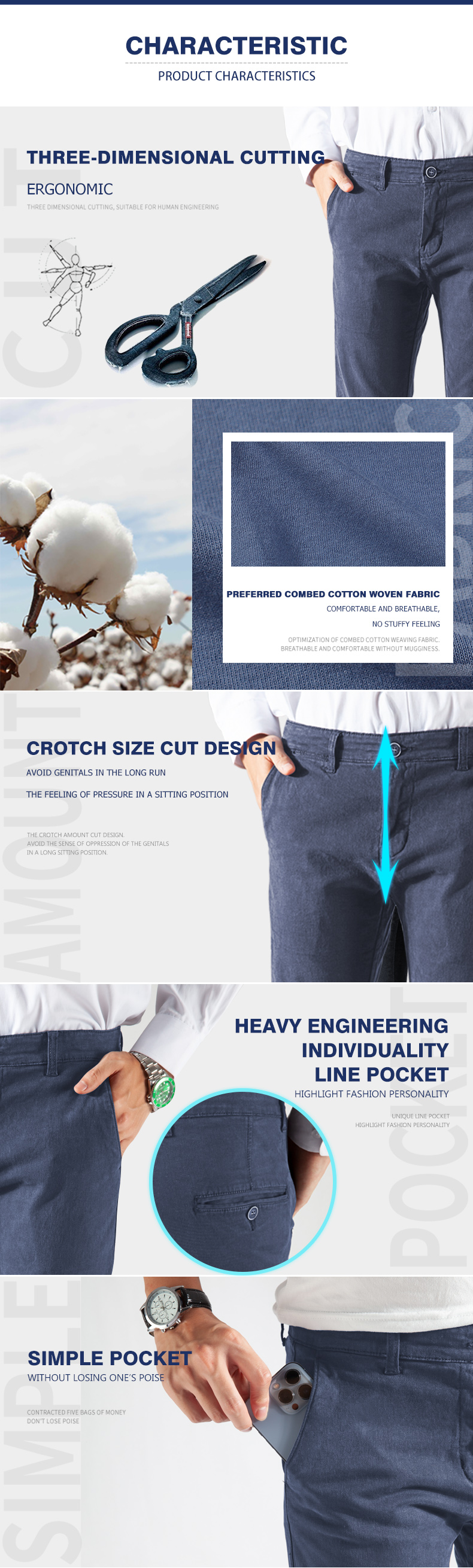 mens elasticated cargo work trousers