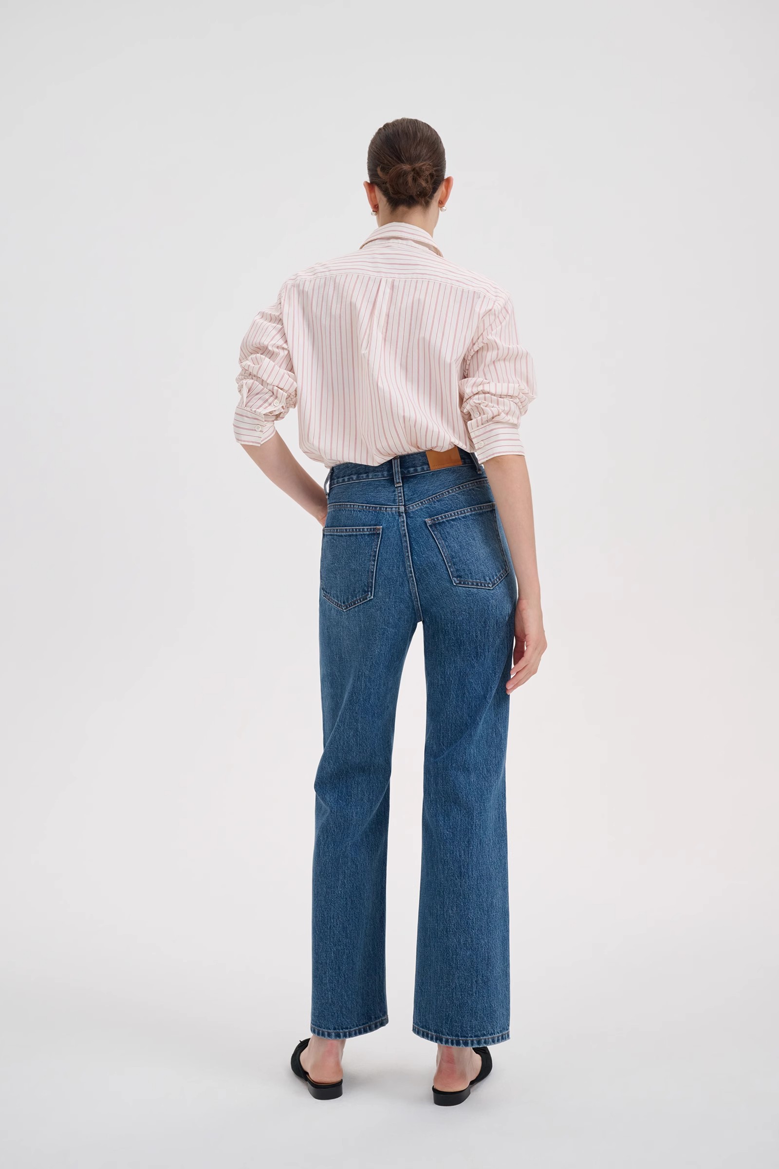 low rise straight leg pants