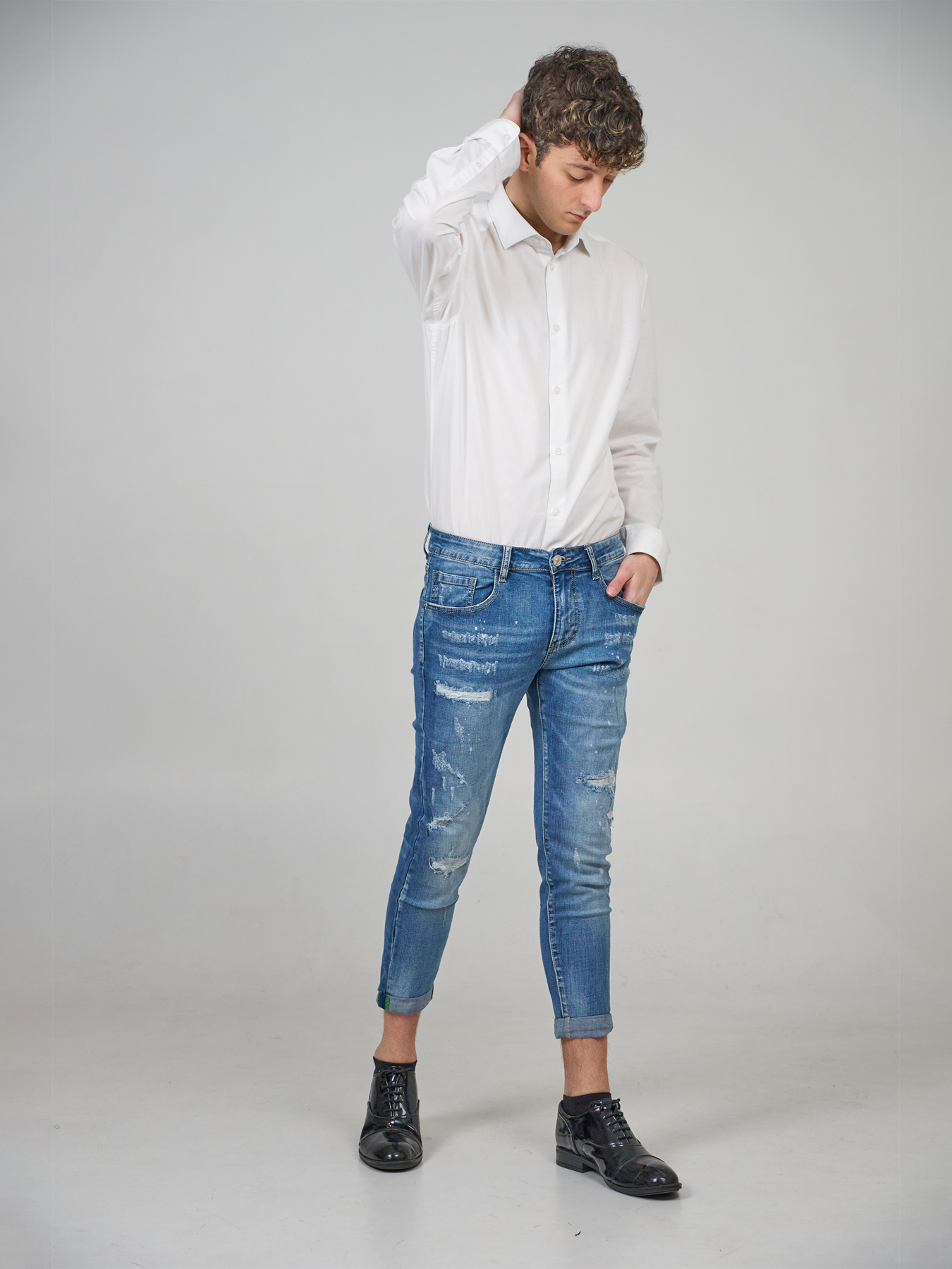 mens cuffed jeans