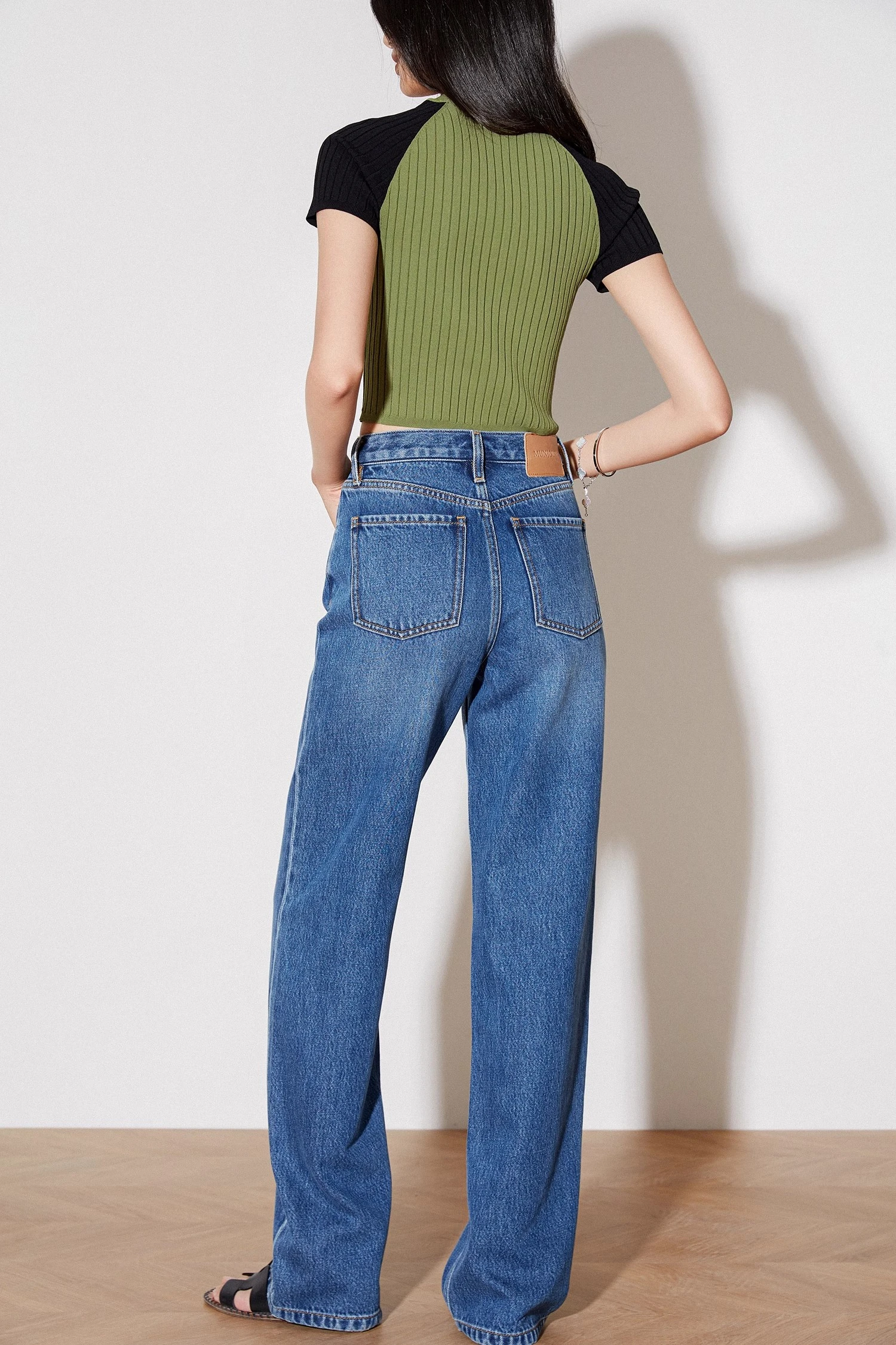 straight leg pants beige