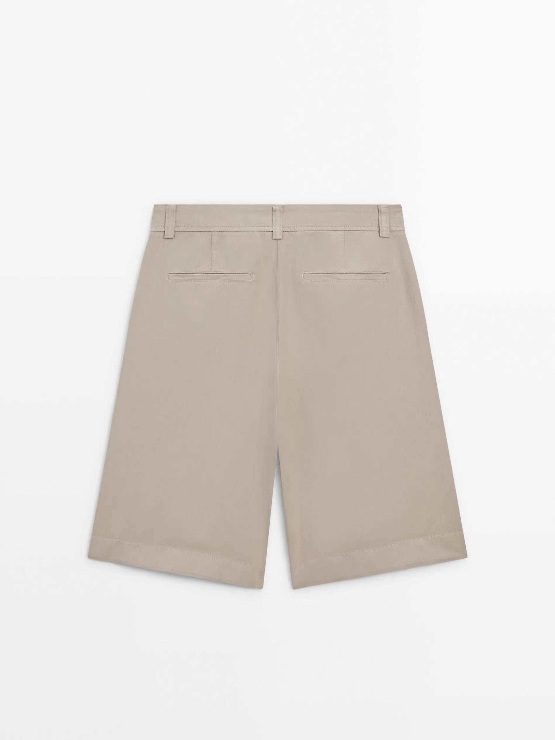 straight denim bermuda shorts