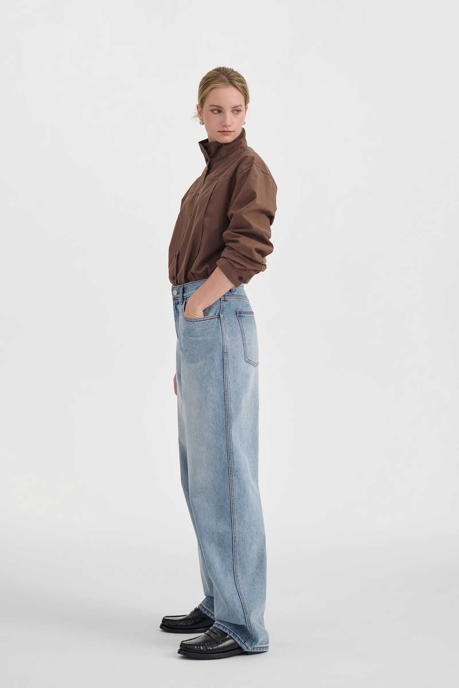 straight leg wide jeans