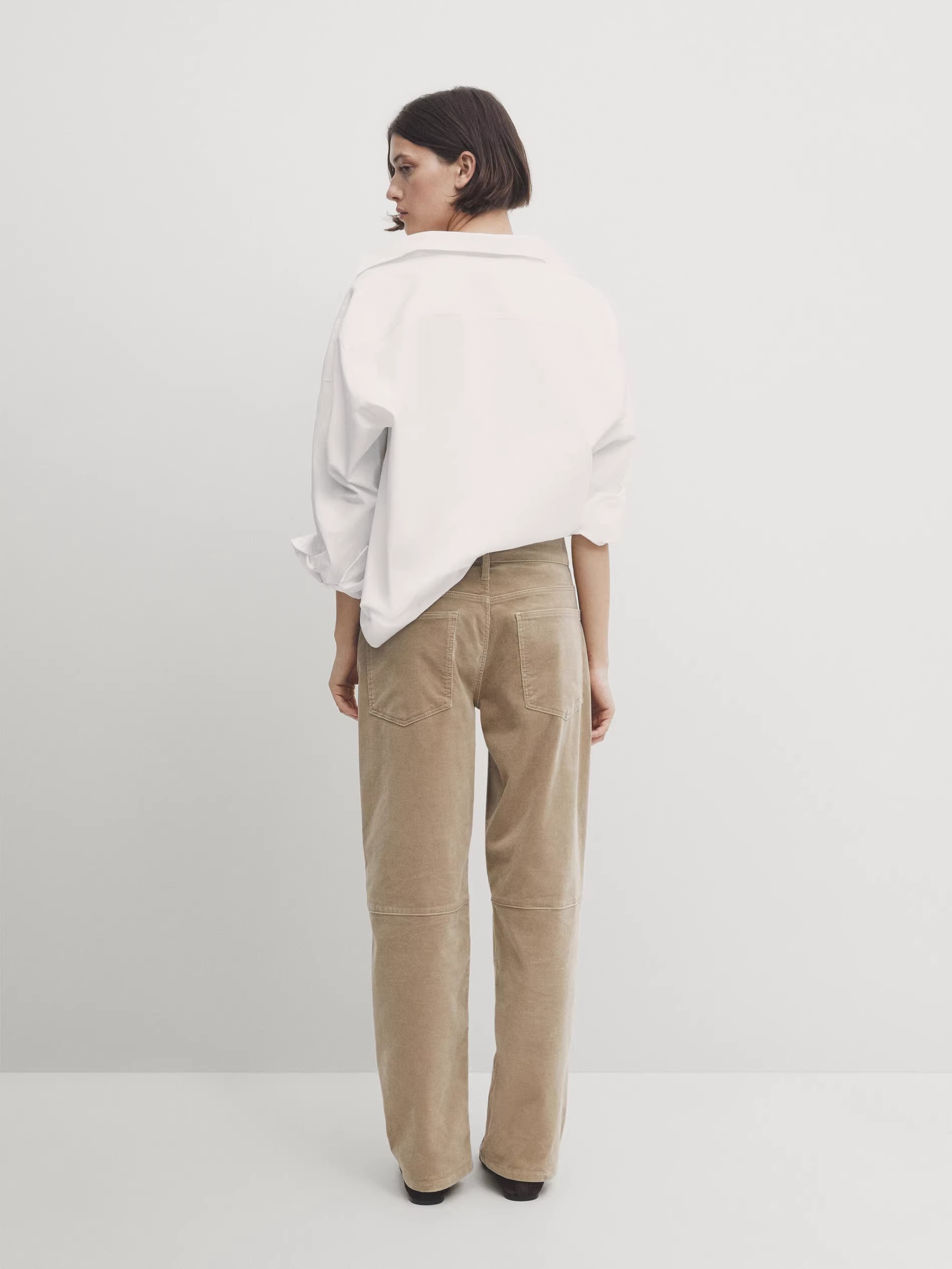 cropped corduroy trousers