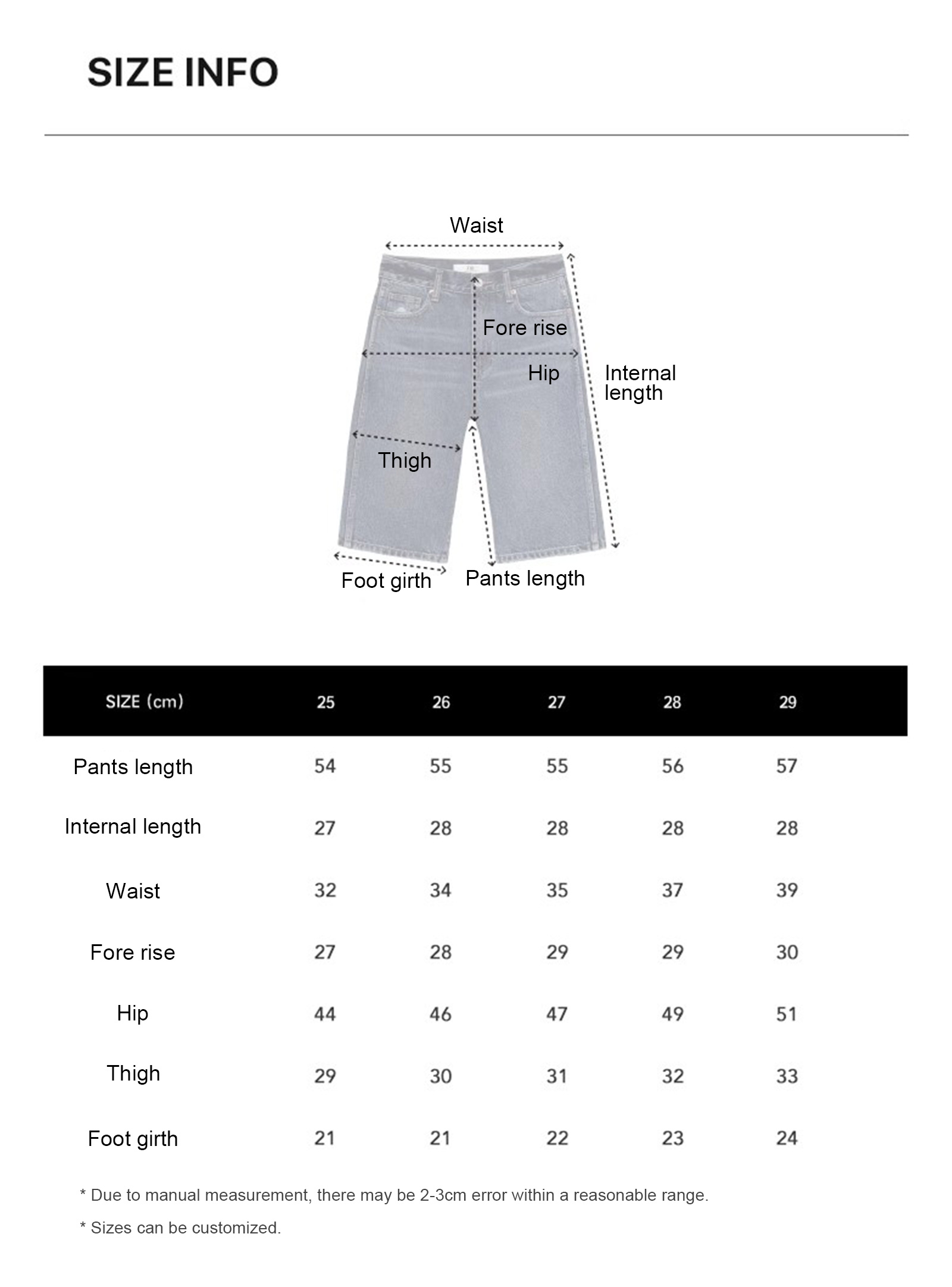 short jean capris