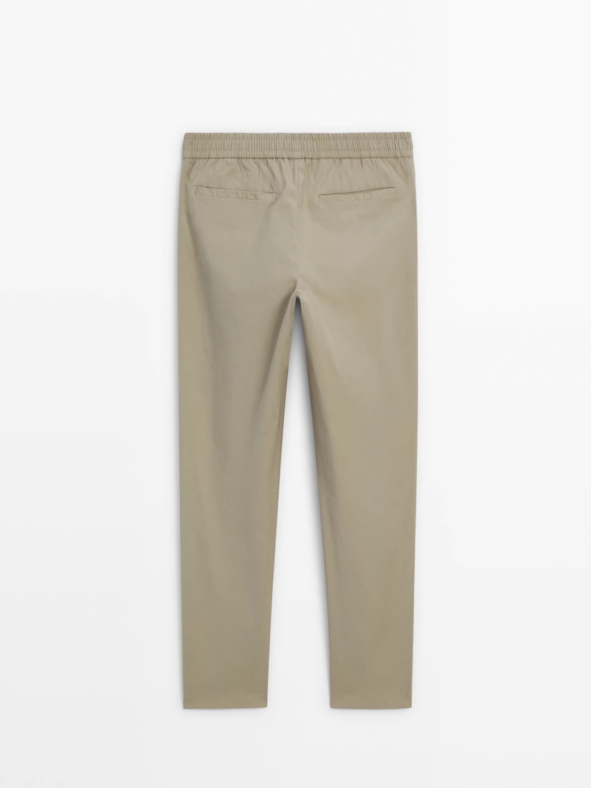 one tuck tapered stretch pants